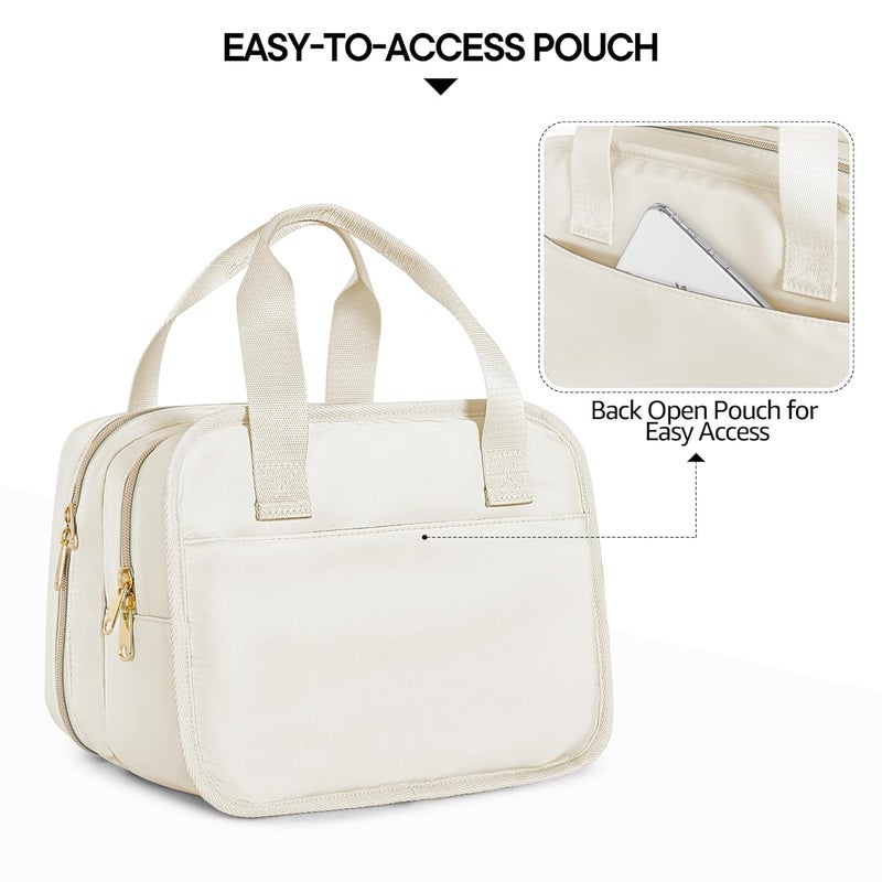 Fasrom Wearable Breast Pump Bag with Cooler Compatible with Momcozy, Medela and Elvie Pumps, Portable Pump Carrying Case for Working Moms, Beige - Image 5